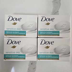 4PK Dove Bar Soap for Sensitive Skin Fragrance Free 3.17 oz.ea, Indiv. SEALED